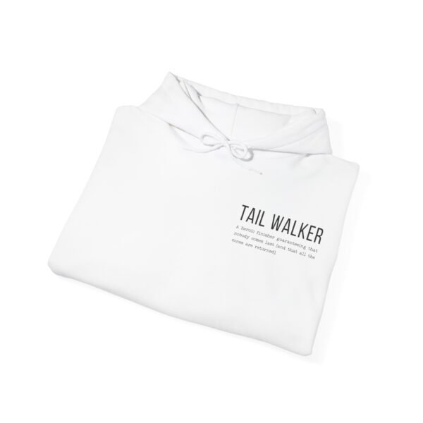 Tail walker parkrun volunteer white hoodie folded