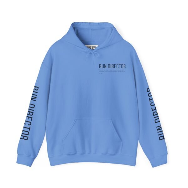 Run Director parkrun volunteer white hoodie front