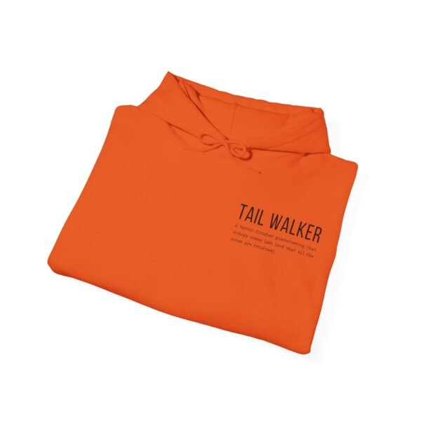 Tail walker parkrun volunteer orange hoodie folded