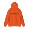 Course marshal parkrun volunteer orange hoodie back hood up