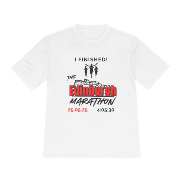 Edinburgh customised marathon finisher t shirt