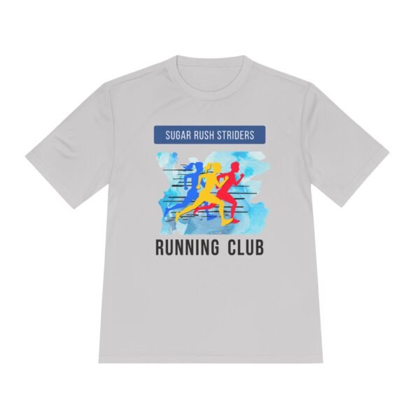 Sugar Rush Striders customised run club wicking t shirt