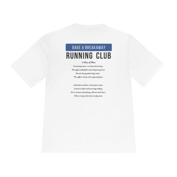 Bake & Breakaway customised run club wicking t shirt