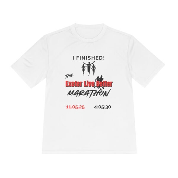 Exeter customised marathon finisher t shirt