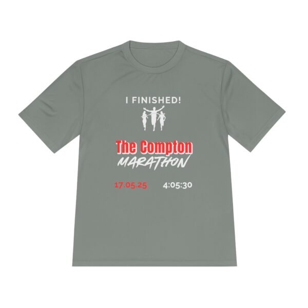 The Compton customised marathon finisher t shirt