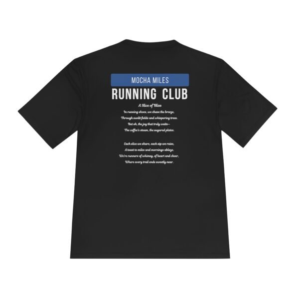 Mocha Miles customised run club wicking t shirt