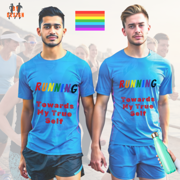 Running Towards My True Self_LGBT_carolina blue