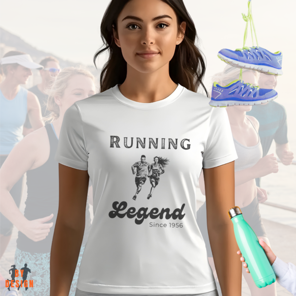Running legend since_female_front_white