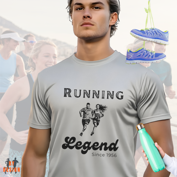 Running legend since_male_front_silver