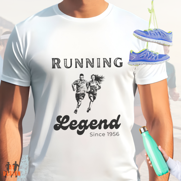 Running legend since_male_front_white
