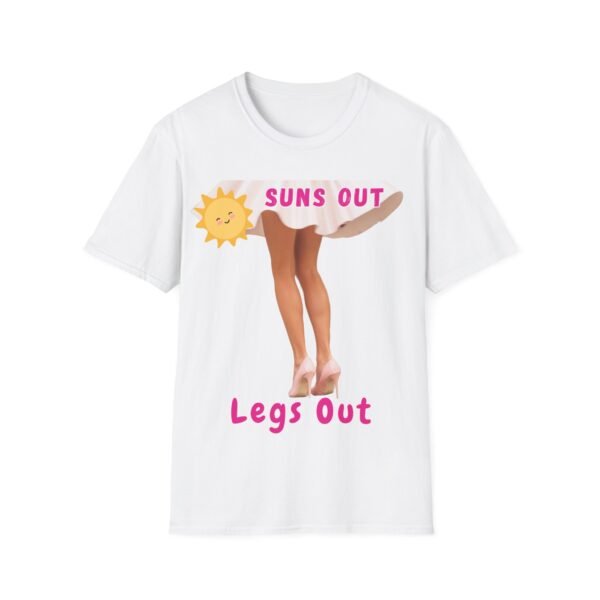 Sun's Out, Legs Out Graphic Tee for Women, Unique Design