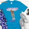 Legs That Turn Heads_sapphire blue t-shirt